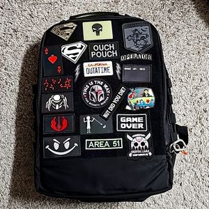 🔰 Military Velcro Backpack with custom Patches‼️